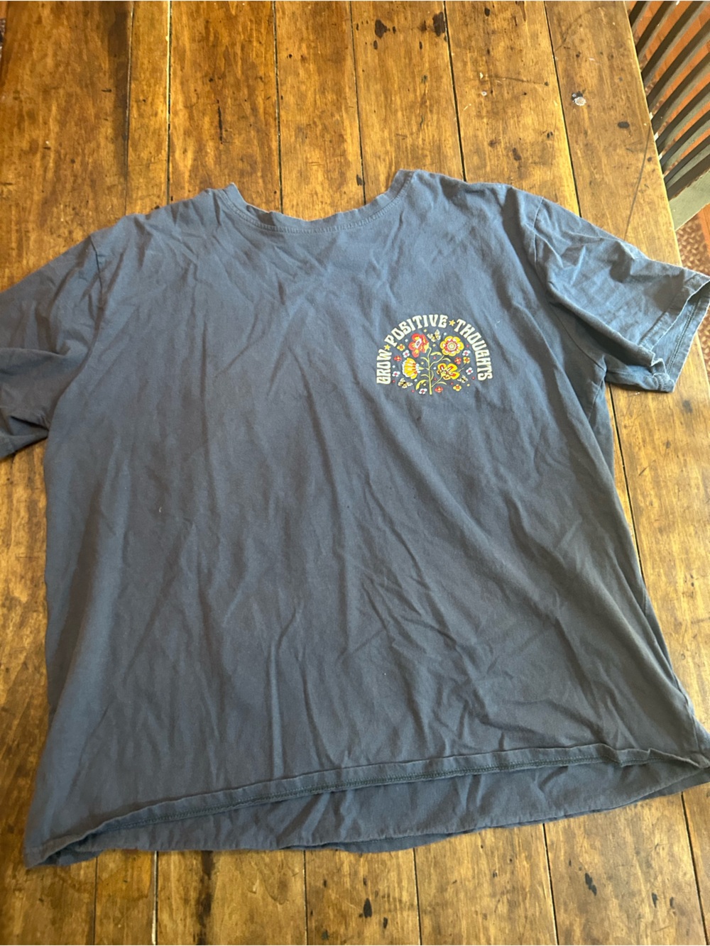 Gray Graphic Shirt small stain - Unbranded